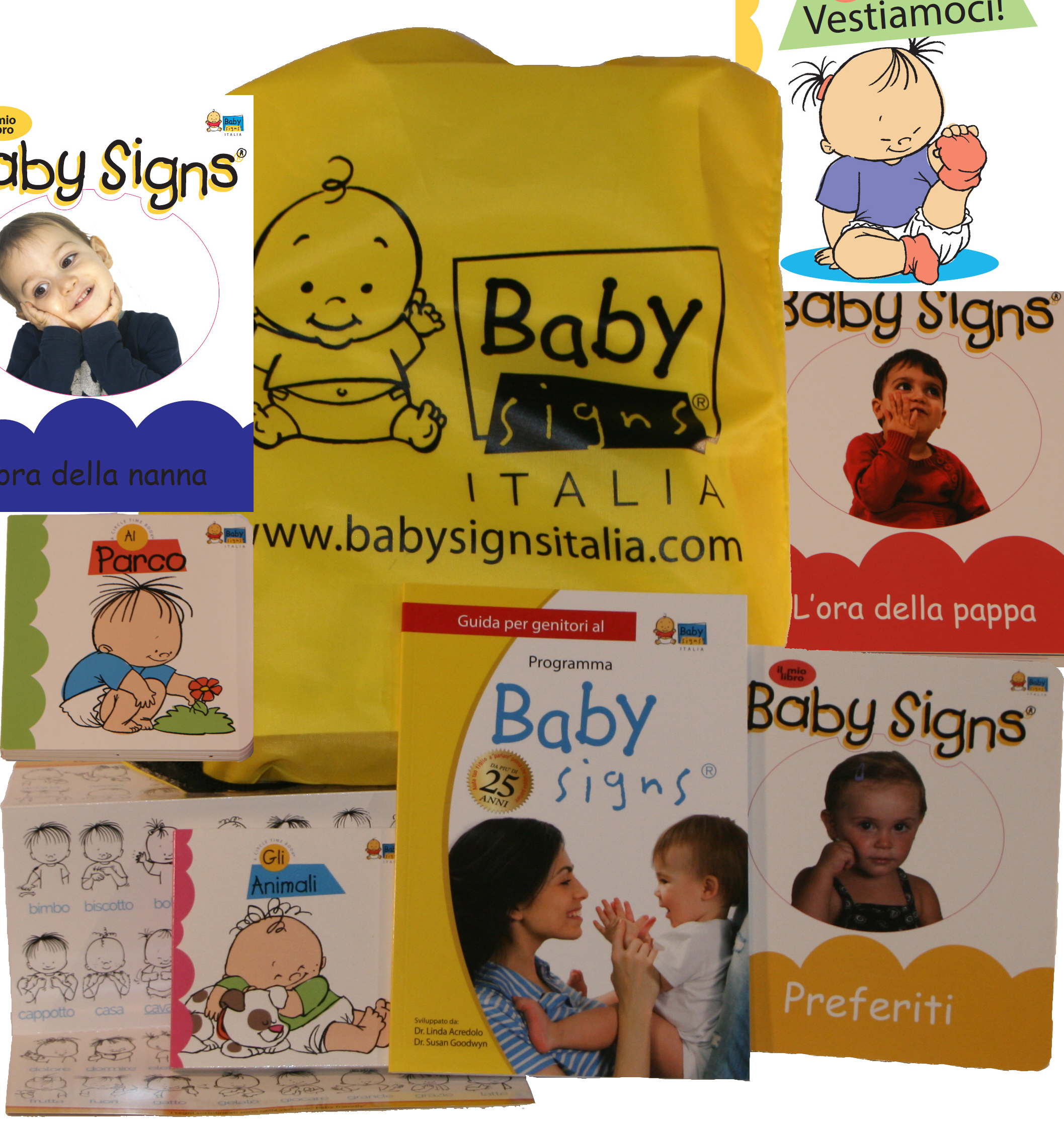 Kit Baby Signs con 4 libretti aggiuntivi
